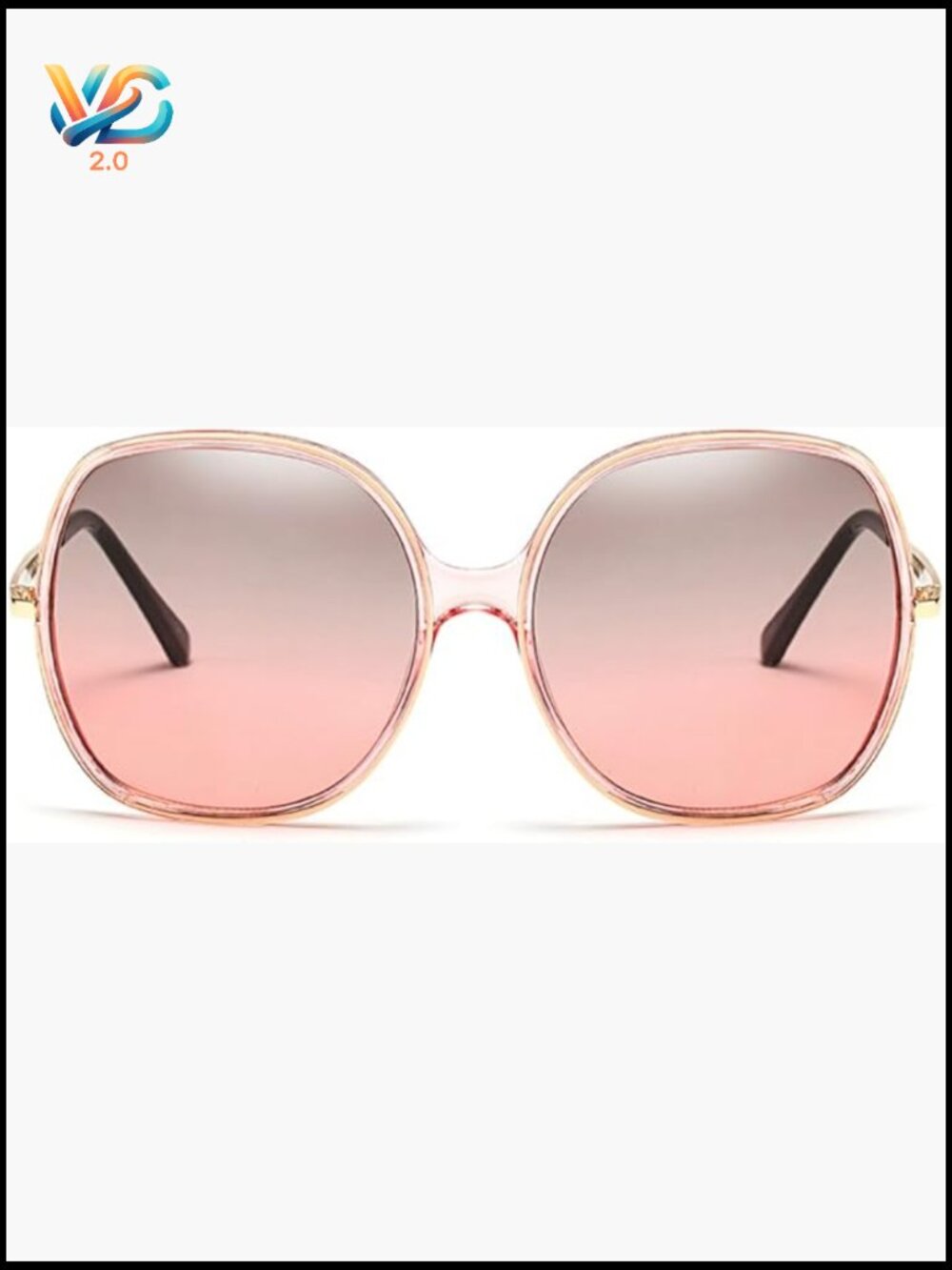 Oversized Square Sunglasses Retro Vintage Trendy UV400 Protection